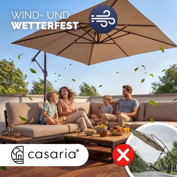 Parasolplader, sæt med 4, 105x105x7 cm, HDPE