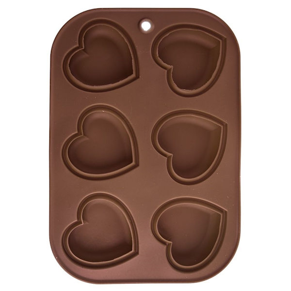 Hjerteformet silikoneform til bagning af muffins