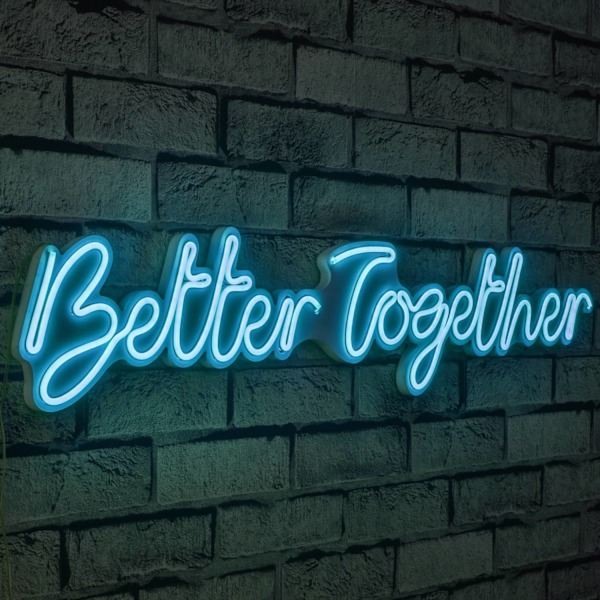Dekorativ Plast Led Belysning Better Together - Blå