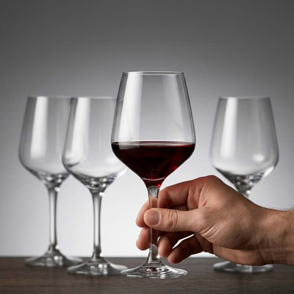 Set med 4 klara vinglas, 360 ml kapacitet