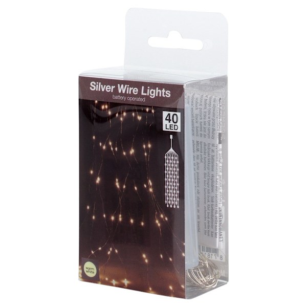Juletræslys ledning 40 LED, 45 cm