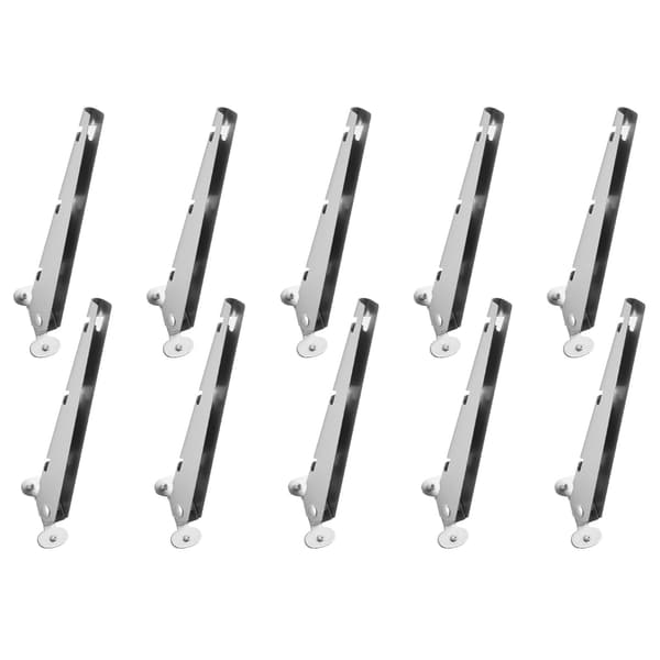 Förlängningsarmar för staketstolpar, 10-pack, 30 cm galvaniserat stål