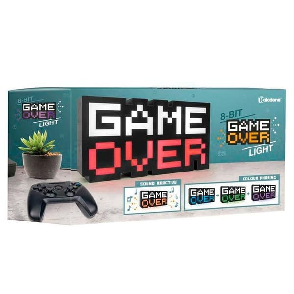 8-Bit Game Over-lampe med retrodesign og LED-lys