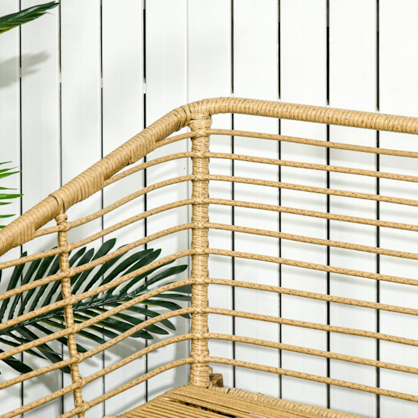 4-Delt Havemøbelsæt, Siddesæt I Rattan Med Hynder, Siddegruppe Med 3 Lænestole, 1 Sofabord, Altanmøbler I Boho-Stil Til 4 Personer, Sand + Mørkegrå