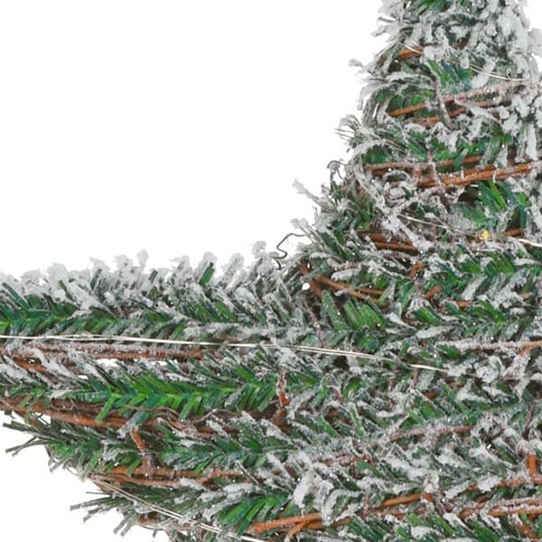 Julestjerne med sneeffekt og 20 LED-lys
