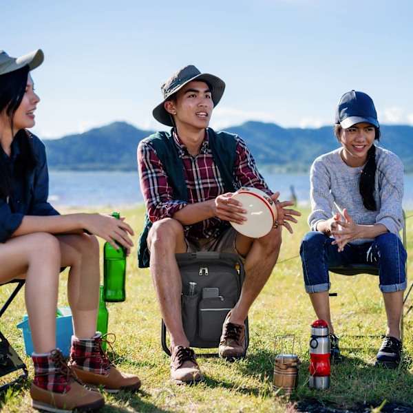 Campingstol hopfällbar svart