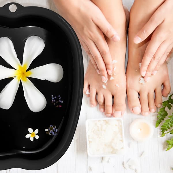 Fodbadekar i plast med massageknopper