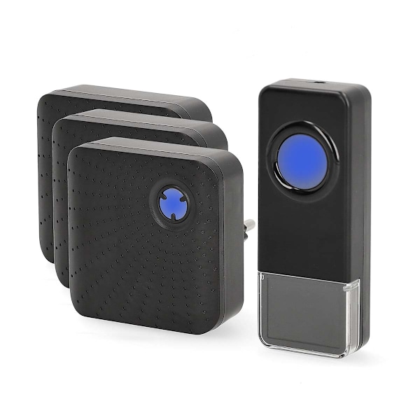 Trådlös dörrklocka | Nätdriven | 100 - 240 V AC 50/60 Hz | 1x 23A 12V | Volym: 110 dB | Signalräckvidd: 150 m | IP55 | Justerbar volym | 58 Melodier |