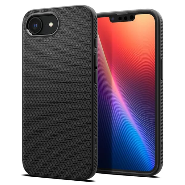 Spigen Liquid Air iPhone 16e-skal – Mattsvart