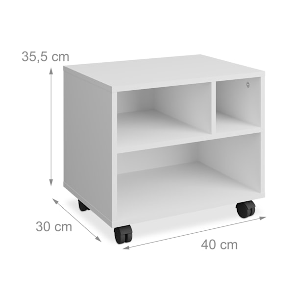 Öppen rullcontainer med 3 fack