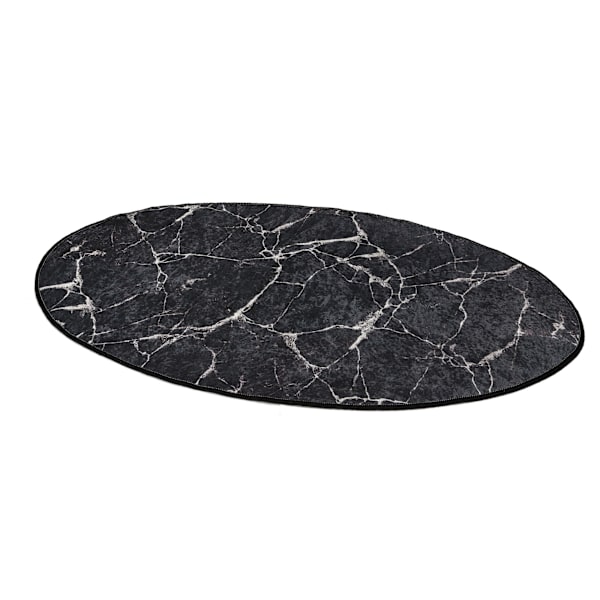 Bathmat Marble Djt - musta