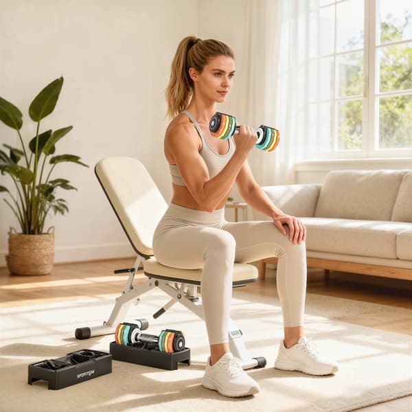 Justerbart håndvægtsæt 1-5 kg ​​med Quick-Select-håndtag