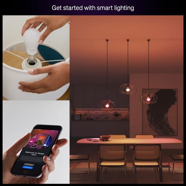 Smarte LED-pærer E27 60W, 806lm, 3-pak