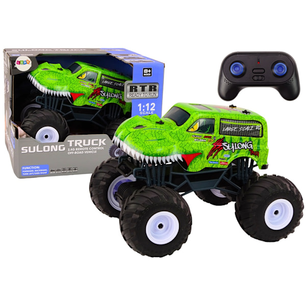 1:12 Grøn Dino RC Car: Off-Road Beast med 2,4G kontrol