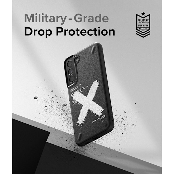 Kestävä kotelo ja kansi Galaxy S22+ Onyx Design Graffiti mustalle