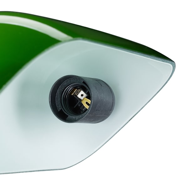 Bankirlampa med grön skärm