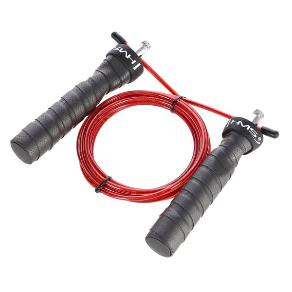 Speed ​​Jump Rope, Justerbar Længde, Sort/Rød