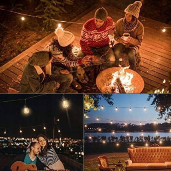 Ulkokäyttöön tarkoitettu LED-valosarja, 10 m, lämmin valkoinen, IP44 vedenpitävä