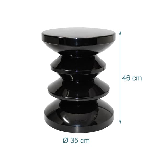 Sidebord og skammel – Zigzag-design, rumalderstil