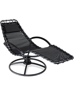Liggestol med gyngefunktion, ergonomisk, antracit