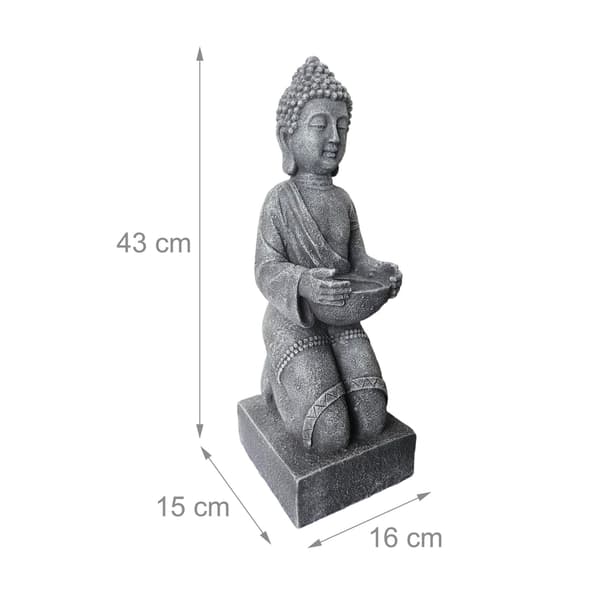 Buddha-statue 43 cm, polyresin, vejrbestandig