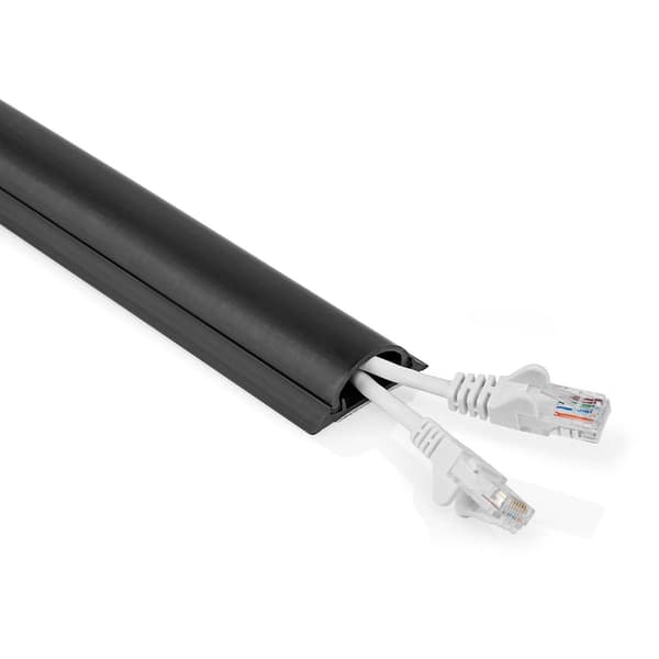 Kabelkanal, PVC, sort, passer til 16 mm kabler