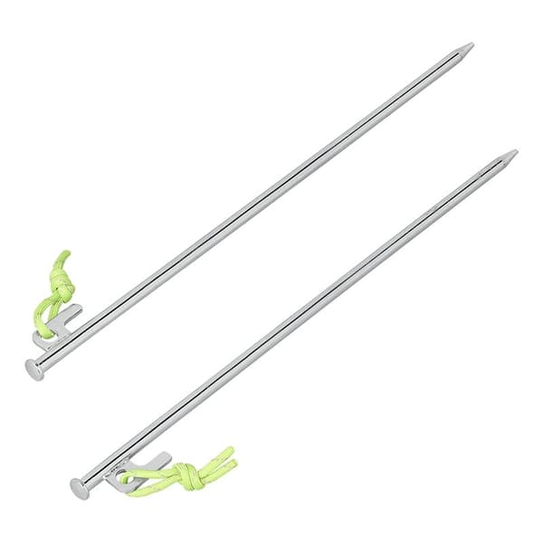 Stenpinnar i galvaniserat stål, 40 cm, P-krok, set om 6