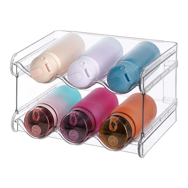 Stabelbar modulær flaskeholder – udvideligt, transparent design