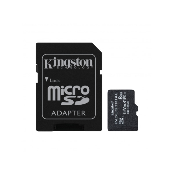 Kingston 8GB Industrial microSDHC C10 A1 pSLC-kort+ SD-adapter S