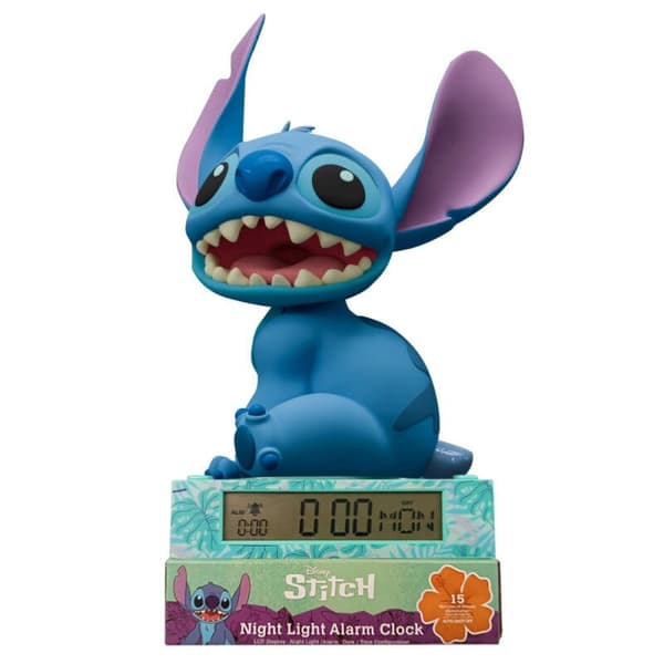 3D-lamppu herätyskellolla, Disney Stitch Design