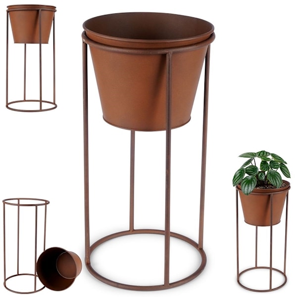 Blomkruksskydd: Vintage metall med rostig effekt