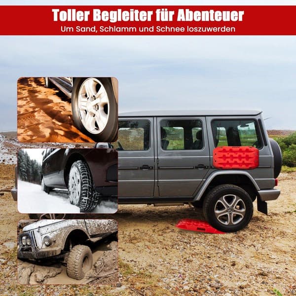 Offroad trækbræt, nylon, 10 tons kapacitet, 2 stk