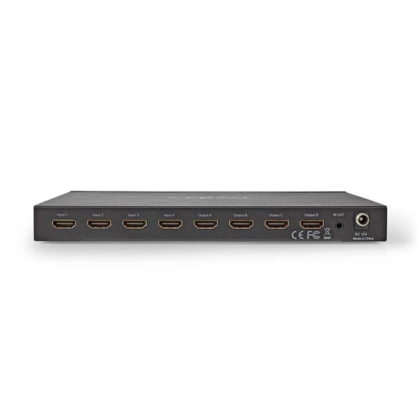 4x4 HDMI Matrix Switch, 4K@60Hz, Fjärrkontroll