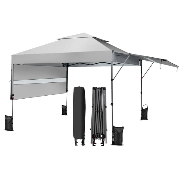 Pop-up-tält med dubbla markiser, 300x537 cm, UPF 50+