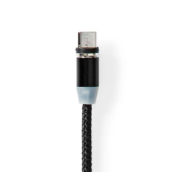 USB-kabel | USB 2.0 | USB-A Han | USB Micro-B han / USB-C™ Han | 10 W | No Data Transfer | Nikkelplateret | 2.00 m | Runde | Nylon | Sort | Box