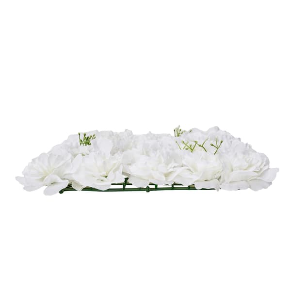 3D-väggpaneler med blommor, 24-pack 15 x 15 tum vita