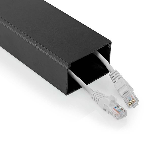Kabel Management | Kanal | 1 stk. | Maksimal tykkelse på kabel: 40 mm | Aluminium | Sort