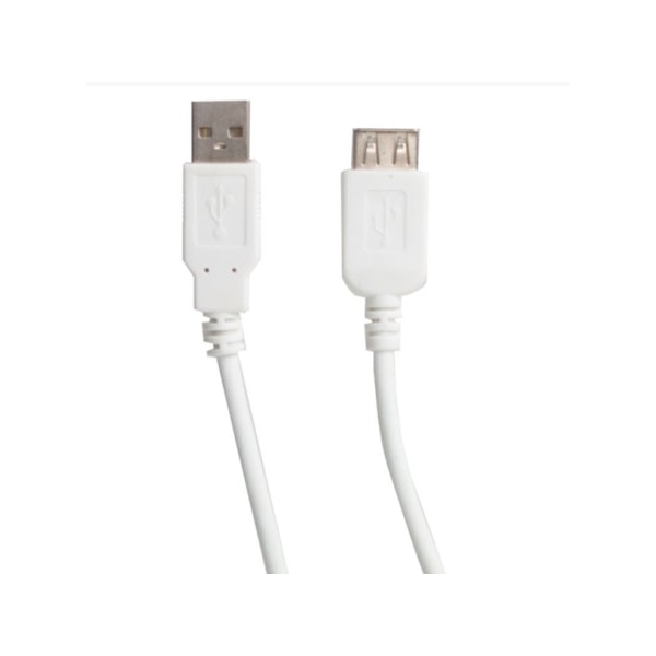 Connectech USB 2.0 jatkokaapeli. 1,8 m. Valkoinen
