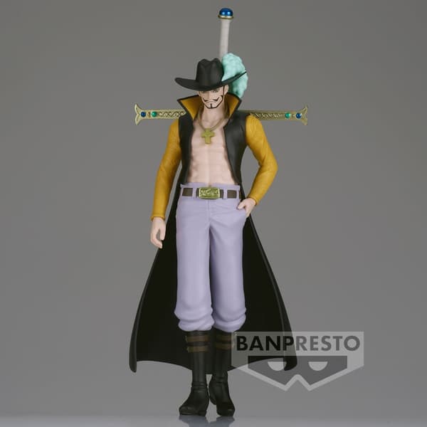 One Piece Dracule Mihawk Shukko figur, 16 cm samleobjekt