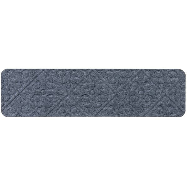 Halkfria ljusgrå trappsteg, 15-pack, 76x20 cm