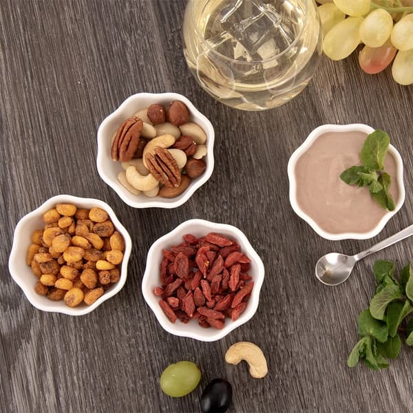 Keramiska snackskålar, 50 ml, set om 4, mikrovågssäker