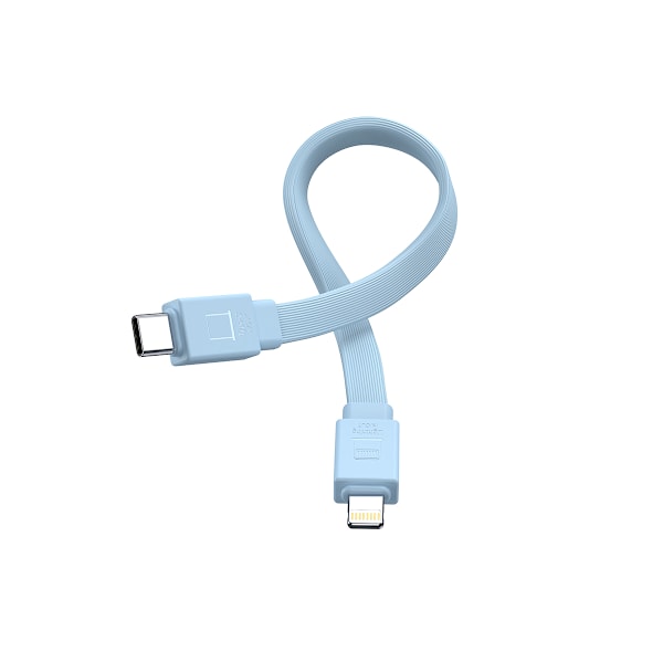 Magneettinen varavirtalähde 10000mAh 20W jalustalla + Lightning-kaapeli - USB-C sininen