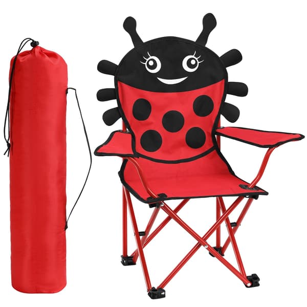 Foldbare campingstole til børn, stålstel, sæt med 2