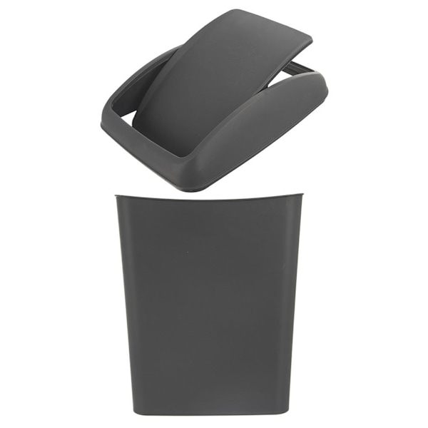 Soptunna 5L, mörkgrå plast, svängbart lock