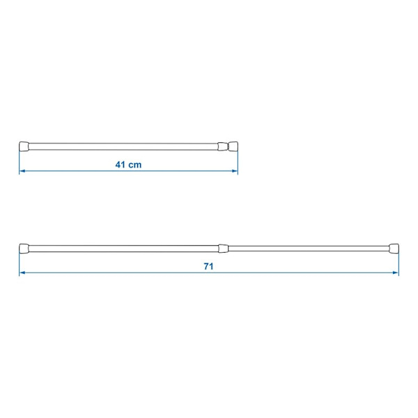 Kaappitanko jatkettava 41-71cm