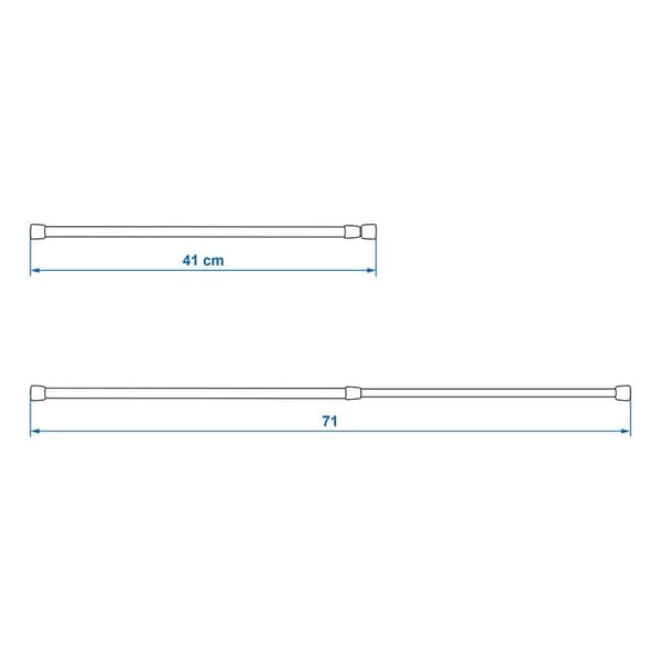 Skåpsstång utdragbar 41-71cm
