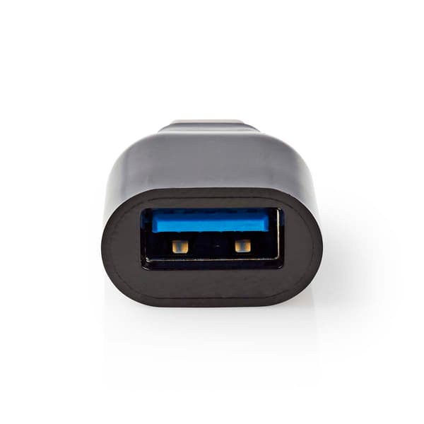 USB-C™ Sovitin | USB 3.2 Gen 1 | USB-C™ Uros | USB-A Naaras | 5 Gbps | Pyöreä | Niklattu | Musta | Laatikko