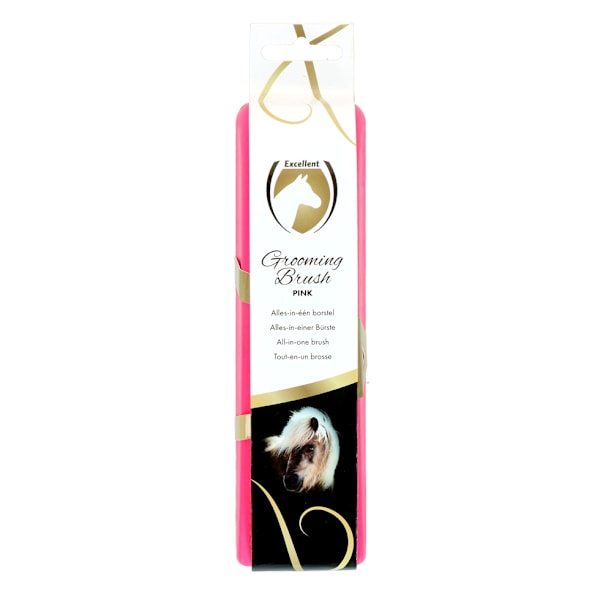Utmärkt hästskötselborste Medium rosa