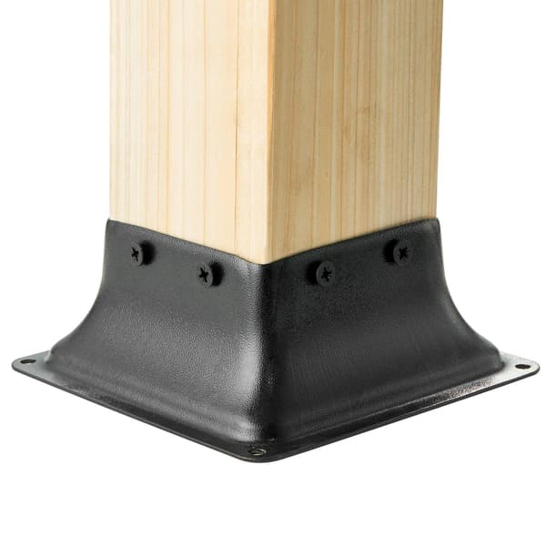 4x4 stolpfästen, pulverlackerat stål, 20-pack