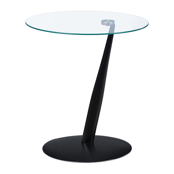Sidebord i sort glas